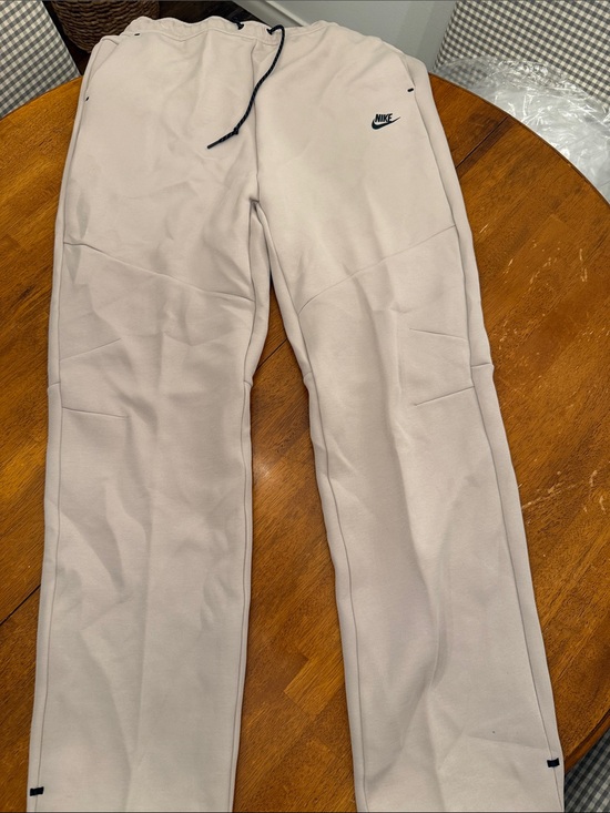 Nike Other - Nike Men’s Light Beige Fleece Joggers with Black Logo xl